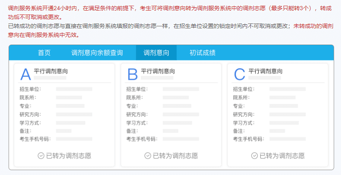 轉(zhuǎn)為調(diào)劑志愿 轉(zhuǎn)為調(diào)劑志愿