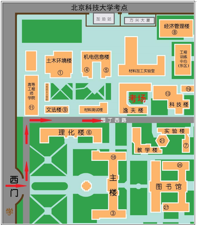 考場位置示意圖