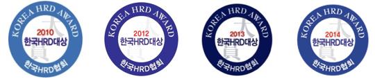 2010 年—2014 年連續(xù) 4 年獲得韓國(guó)人力資源管理教育機(jī)關(guān)部門(mén)大獎(jiǎng) ( 最高獎(jiǎng) )